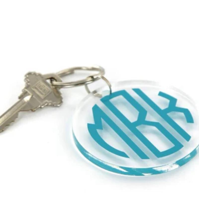 Acrylic Circle Keychain with Key Ring